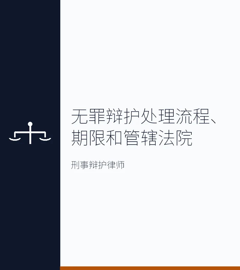 无罪辩护处理流程、期限和管辖法院